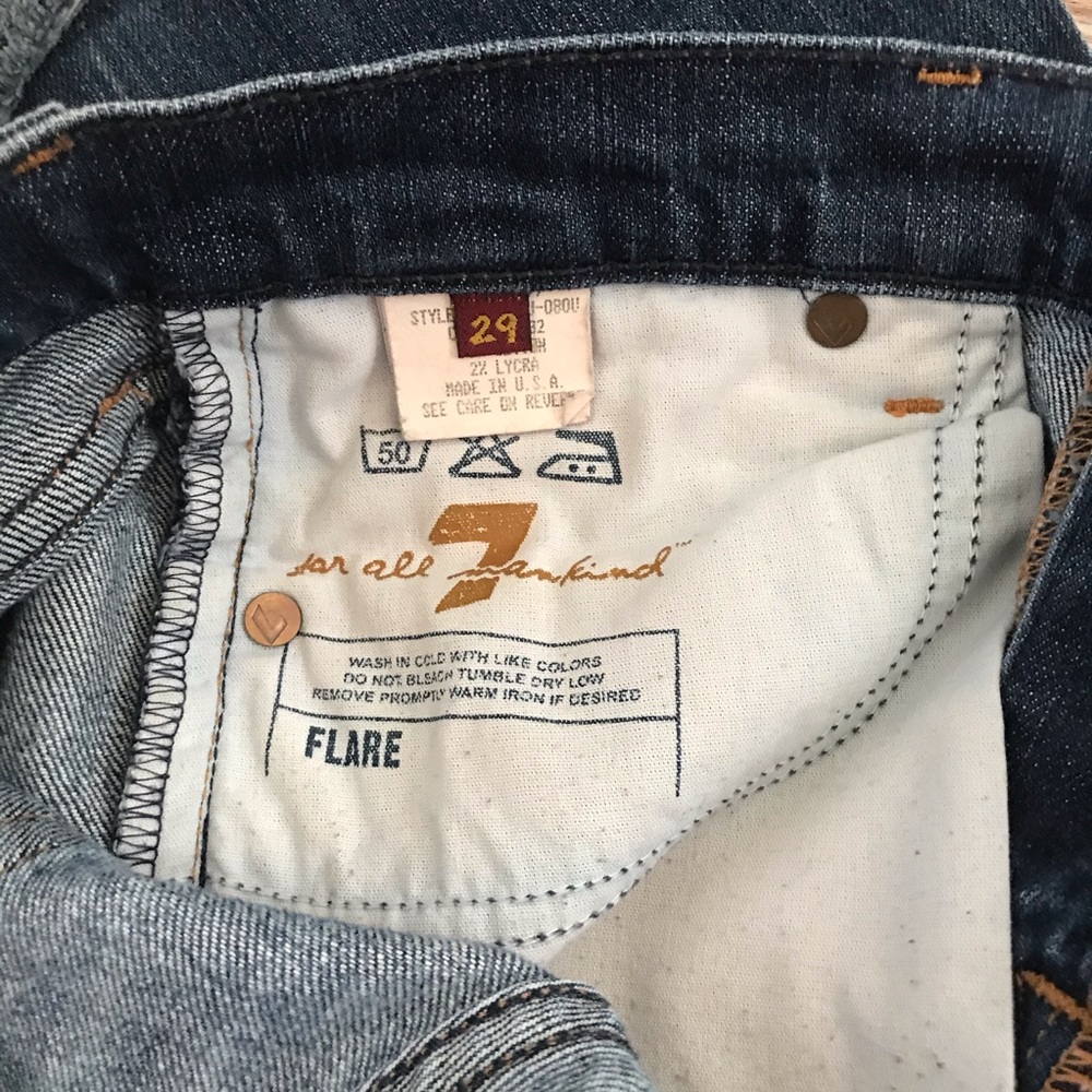 7 For All Mankind Flare Jeans Size 29 - Picture 6 of 7